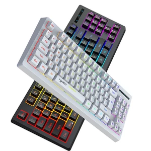 L100 Wireless Keyboard 2.4G 87 Keys Waterproof Film Type RGB Backlight Keyboard for Home Office