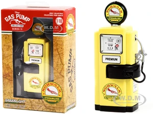 1948 Wayne 100-A Gas Pump "Norwalk Gasoline" Yellow and Black "Vintage Gas Pumps" Series 11 1/18 Diecast Model by Greenlight