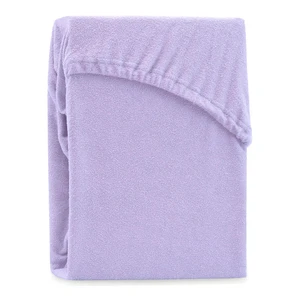 Fialová elastická plachta na dvojlôžko AmeliaHome Ruby Siesta, 220-240 x 220 cm