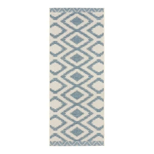Modro-krémový vonkajší koberec NORTHRUGS Isle, 70 x 200 cm