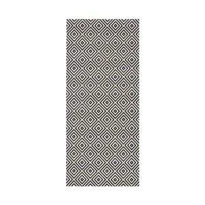 Čierno-biely vonkajší koberec NORTHRUGS Karo, 80 × 200 cm