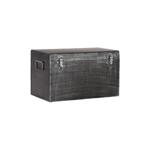 Čierny kovový úložný box LABEL51, dĺžka 50 cm