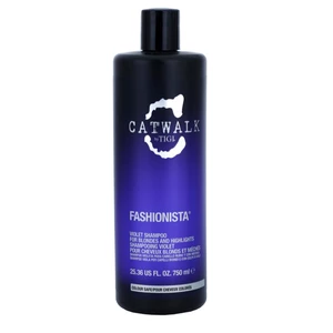 TIGI Catwalk Fashionista fialový šampón pre blond a melírované vlasy 750 ml