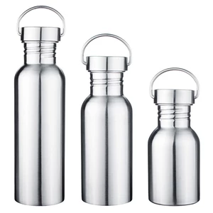 350-750ML 304 Stainless Steel Wide Mouth Sport Water Bottle With Carry Outdoor Cycling Running Drink