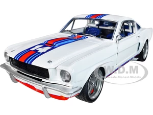 1965 Shelby GT350R Street Fighter 14 White with Red and Blue Stripes "Le Mans" Limited Edition to 1176 pieces Worldwide 1/18 Diecast Model Car by ACM