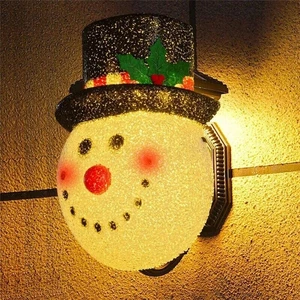 LED Christmas Snowman Porch Light Cover Wall Lamp Lampshade for Standard Outdoor Porch Lamp Decoration