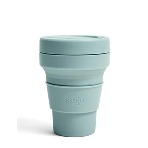 Svetlomodrý skladací termohrnček Stojo Pocket, 355 ml