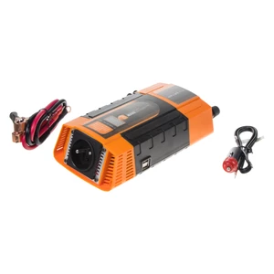 STUALARM Měnič napětí 12V->220V 600W displej + USB