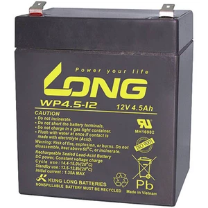 Long WP4.5-12 WP4.5-12 olovený akumulátor 12 V 4.5 Ah olovený so skleneným rúnom (š x v x h) 90 x 107 x 70 mm plochý kon
