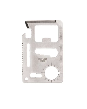 Kapesní multifunkční vojenská destička na přežití Mil-Tec® – Stříbrná (Farba: Strieborná)