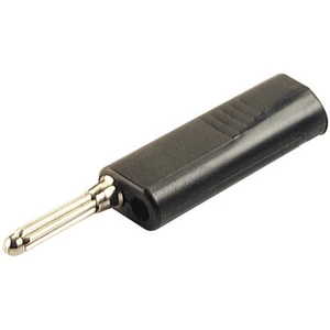 SKS Hirschmann BSB 300 banánový konektor zástrčka, rovná Ø pin: 4 mm čierna 1 ks
