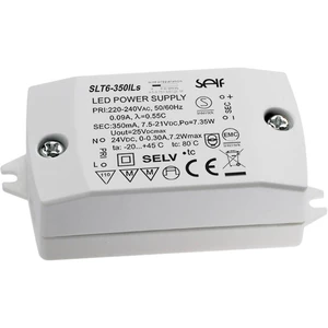 Self Electronics SLT6-350ILS LED driver  konštantné napätie, konštantný prúd 7.94 W, 7.31 W 350 mA 7.5, 24.0 - 21.0, 24.