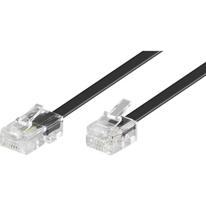 Basetech ISDN, western prepojovací kábel [1x RJ45 zástrčka 8p4c - 1x RJ11 zástrčka 6p4c] 15.00 m čierna