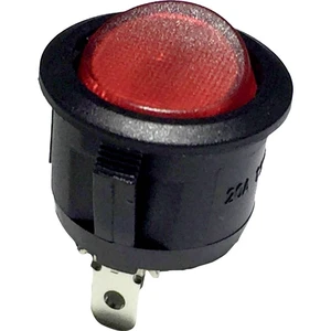 TRU COMPONENTS kolískový spínač R13-112B B/R LED 12V 12 V/AC 10 A 1x vyp/zap  s aretáciou 1 ks