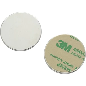 TRU COMPONENTS N35-3502 1563949 samolepiace magnet N35-3502 strieborná (Ø) 35 mm 1 ks
