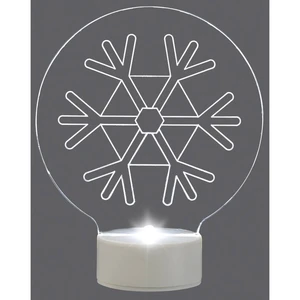 Polarlite LBA-51-008 akrylátová postava  snehová vločka   chladná biela LED  priehľadná