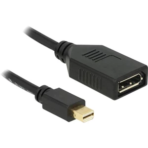 Delock 65554 DisplayPort adaptér [1x mini DisplayPort zástrčka - 1x zásuvka DisplayPort] čierna s feritovým jadrom 21.00