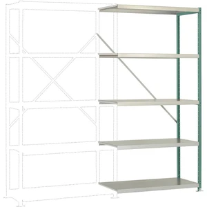 Manuflex RP1120.0001 prístavný modul regálu oddelenia  (š x v x h) 1000 x 2000 x 600 mm    oceľová podlaha