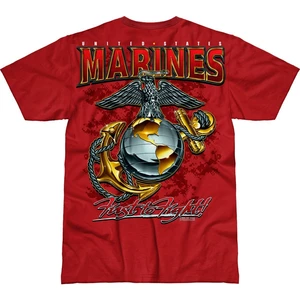 Pánské tričko 7.62 Design® USMC Eagle, Globe & Anchor - červené (Barva: Červená, Velikost: S)