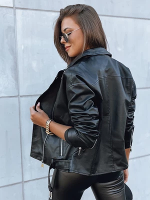 Women's Leather Jacket VOGUE GLAM Black Dstreet