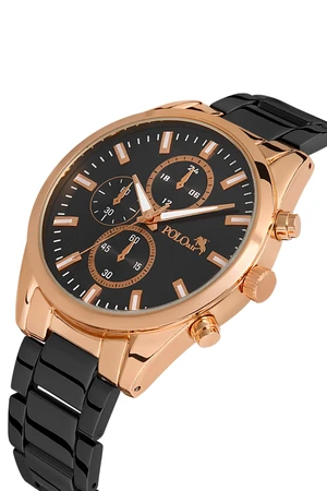 Polo Air Sport Case Men's Wristwatch Black-copper Color