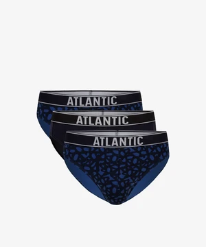 Classic men's briefs ATLANTIC 3Pack - black/navy blue