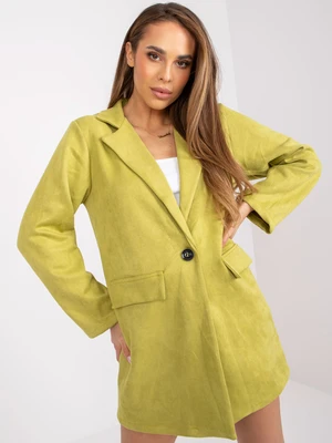 Women's light green blazer made of ecological suede Irmina