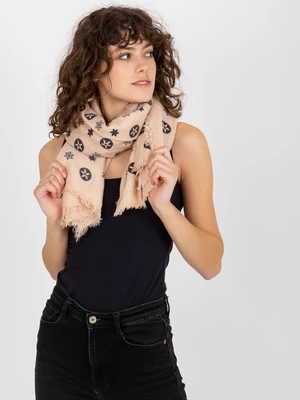 Women's scarf with print - pink