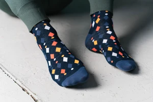 Diamonds Socks 051-127 Navy Blue