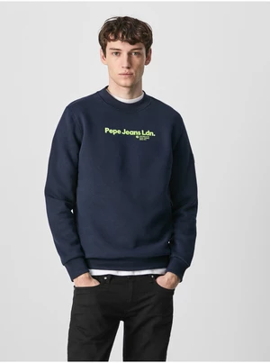 Tmavě modrá pánská mikina Pepe Jeans Damon - Pánské