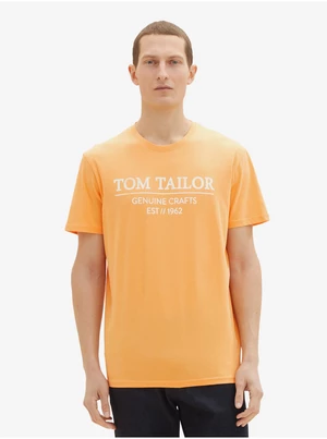 Oranžové pánské tričko Tom Tailor - Pánské