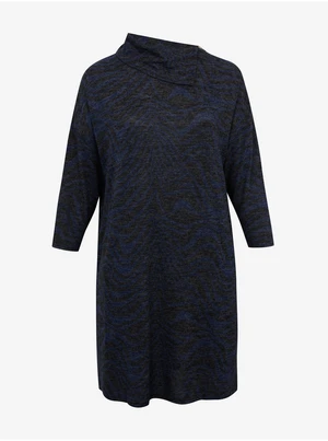 Dark blue brindle sweater dress Fransa - Women