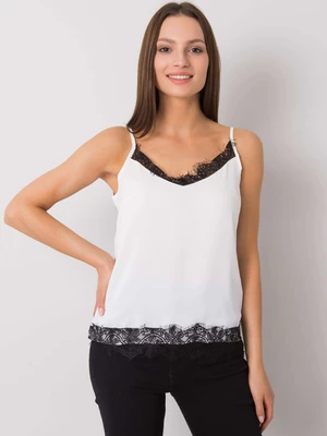 Black and white lace top