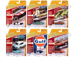 "Classic Gold Collection" 2023 Set B of 6 Cars Release 2 1/64 Diecast Model Cars by Johnny Lightning