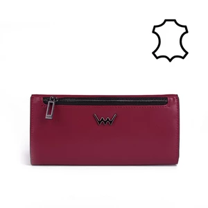 Burgundy women's leather wallet Vuch Wicky