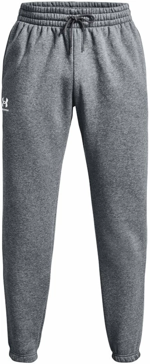 Under Armour Men's UA Essential Fleece Joggers Pitch Gray Medium Heather/White XL Fitness kalhoty