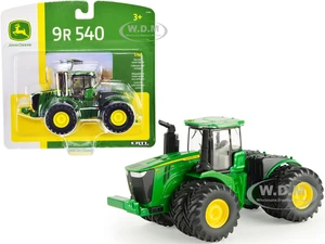 John Deere 9R 540 Tractor with Dual Wheels Green 1/64 Diecast Model by ERTL TOMY