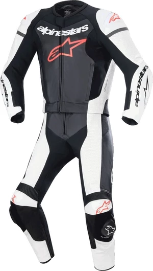 Alpinestars GP Force Lurv Leather Suit 2 Pc Black/White Red/Fluo 52 Tuta da moto divisible