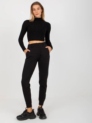 Black women's trousers without closure OCH BELLA