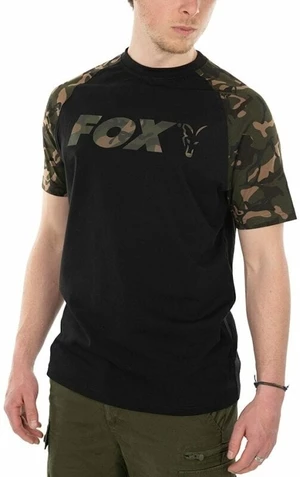 Fox Fishing Tricou Raglan T-Shirt Black/Camo S