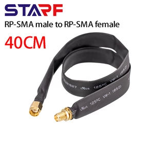 40cm RP-SMA Male To RP-SMA Female Flat Coaxial Extension Pigtail For 802.11ac 802.11n 802.11g 802.11b WiFi Standards
