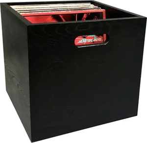 Music Box Designs "Black Magic" India Ink Colored Oak 12 inch Vinyl Storage Box Cutia Cutie pentru înregistrări LP