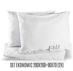 EMI Set manželskej prikrývky a vankúšov Ekonomic 200x200 + 90x70 (2x)