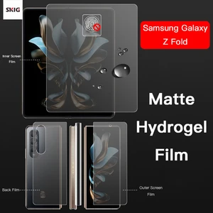 Matte Hydrogel Soft TPU Film For Samsung Galaxy Z Fold 5 4 3 2 5G Internal Inner Outer Hinge Sticker Full Body Screen Protector