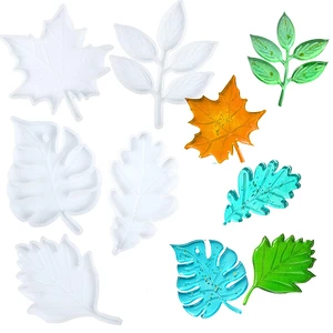 1pc Maple Leaves Coaster Silicone Resin Molds DIY Wine Rack Coasters Epoxy UV Mould For Jewelry Making Decoration