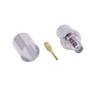 JX connector 2PCS SMA female Jack Connector Crimp For RG8 RG213 RG214 LMR400 RG165 Straight Nickelplated Fast shipping