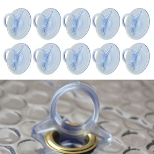 10PCS PVC Transprent/Black Rubber Suction Cup Hook Wall Hanger Car Sunshade Hooks Home Kitchen Bathroom Sucker Accessory Tool