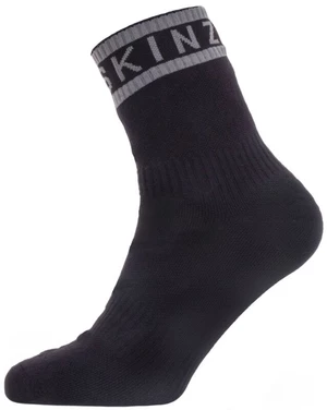 Sealskinz Waterproof Warm Weather Ankle Length Sock With Hydrostop Black/Grey L Skarpety kolarskie