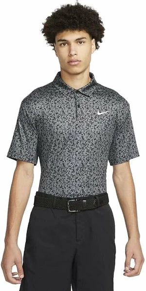 Nike Dri-Fit Tour Mens Camo Golf Polo Iron Grey/White L Camiseta polo