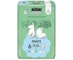 Muumi Baby Nohavičky plienkové jednorázové 6 Junior 12-20 kg, 36 ks